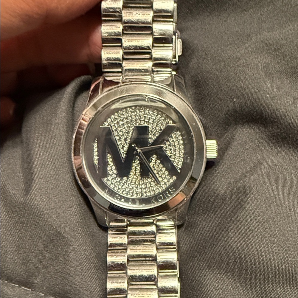 Michael Kors Silver Crystal Watch